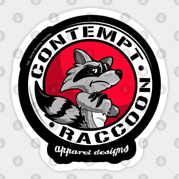 Contempt Raccoon Apparel designs Sticker by Illustratorator